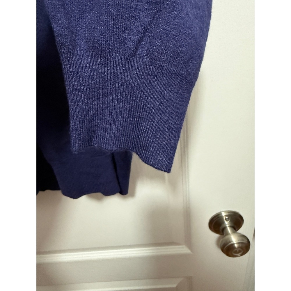 MLANM Womens Navy Blue Crew Neck Long‎ Sleeve Sweater Knit Top XL soft classic - Picture 13 of 15